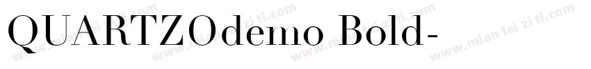 QUARTZOdemo Bold字体转换